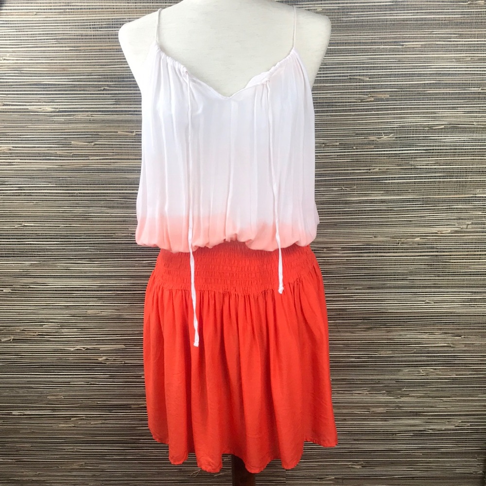 EUC Swim coverup. Orange & white.